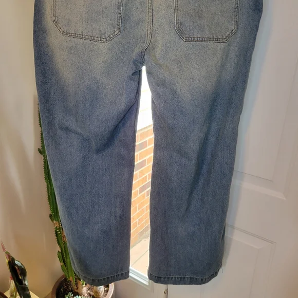 NWT Fashion Nova Drew Drop Waist Baggy Distressed Jeans, Size 16 - Picture 9 of 12